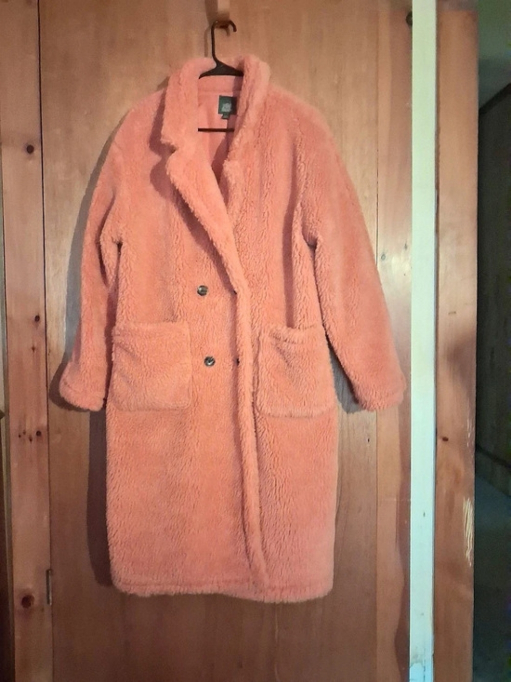 Wld Fable Long Teddy Coat Orange